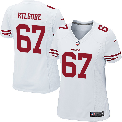 Women's Game Daniel Kilgore Nike Jersey White Road - #67 NFL San Francisco 49ers